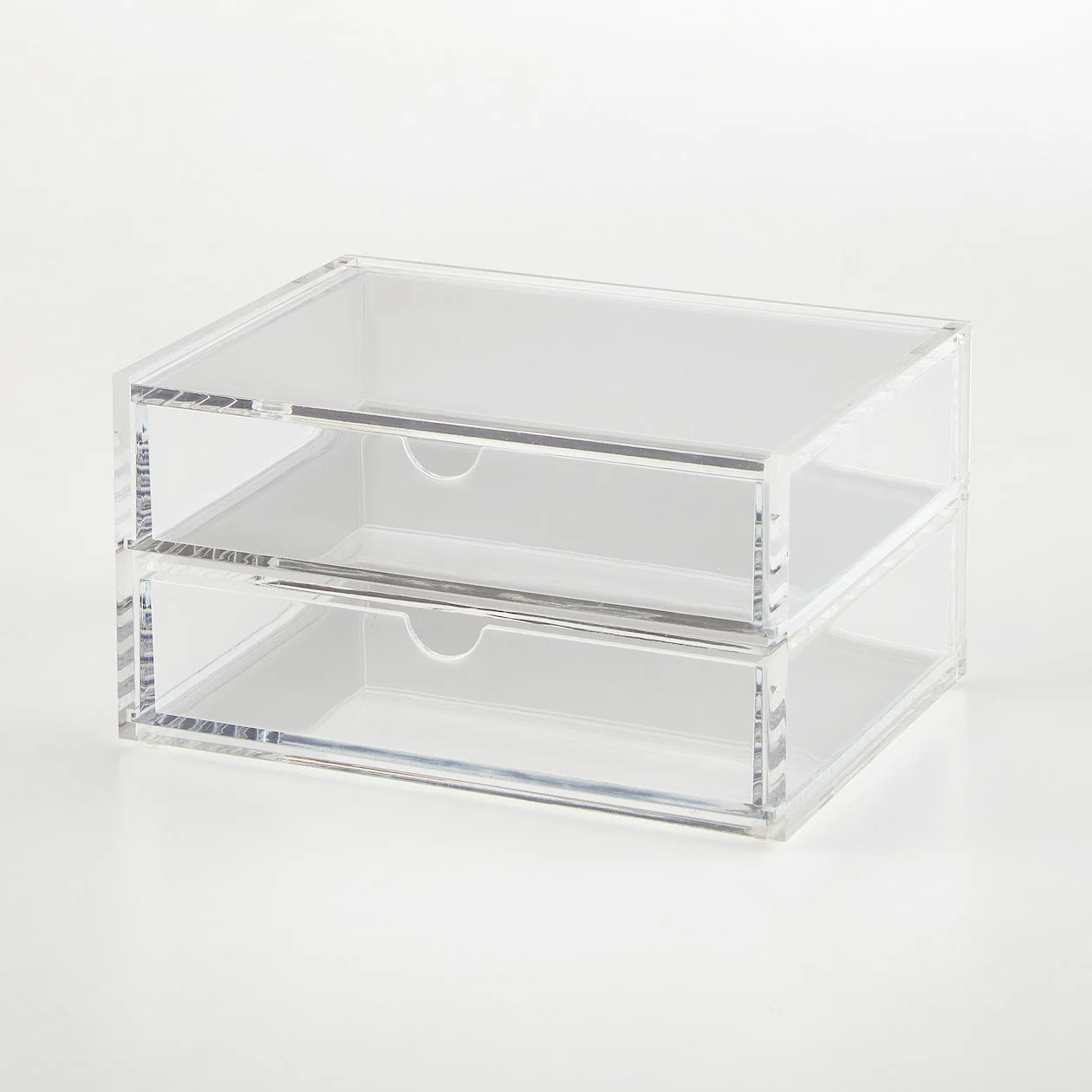 Acrylic Case with Lid 2 Drawers - Image 3