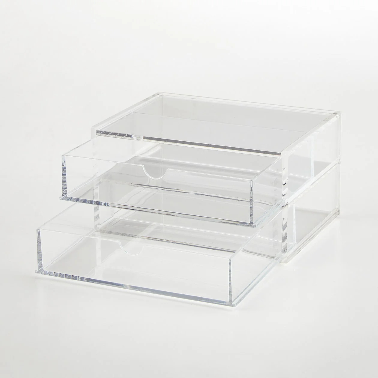 Acrylic Case with Lid 2 Drawers - Image 4