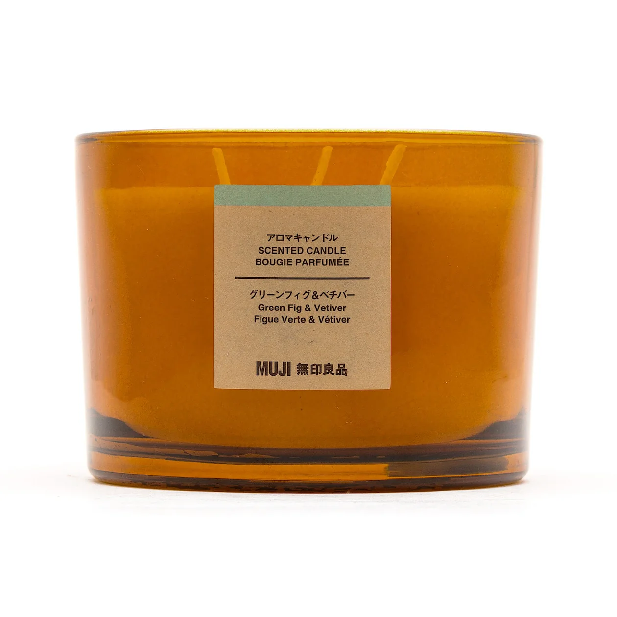 Glass Candle - Green Fig & Vetiver (3 Wick) - Image 3