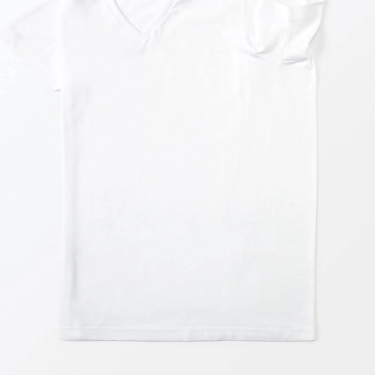 Side Seamless Cotton V-Neck T-Shirt (2 Pack) - Image 15