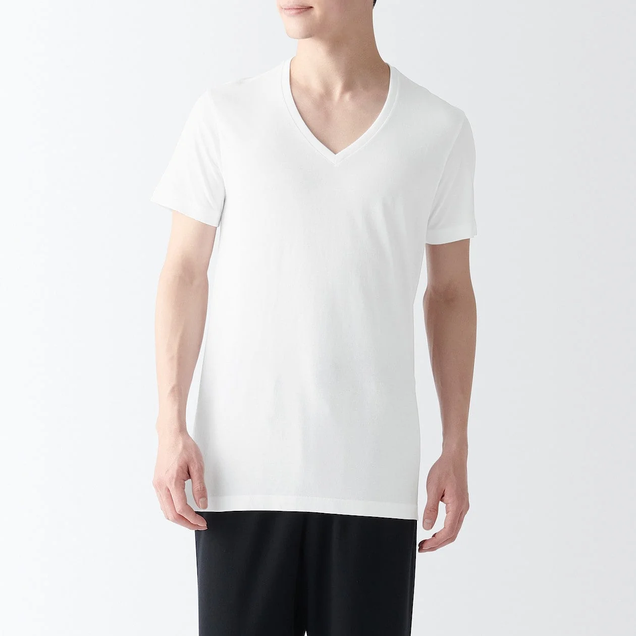 Side Seamless Cotton V-Neck T-Shirt (2 Pack) - Image 8