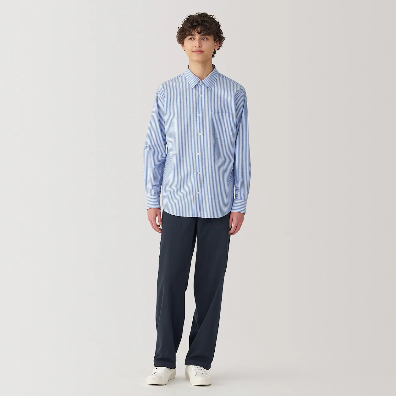 Washed Broadcloth 100% Cotton Long Sleeve Shirt - Image 10