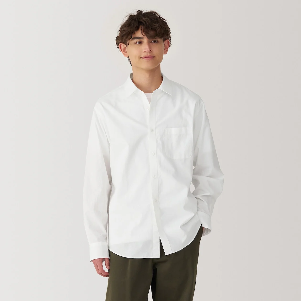 Washed Broadcloth 100% Cotton Long Sleeve Shirt - Image 17