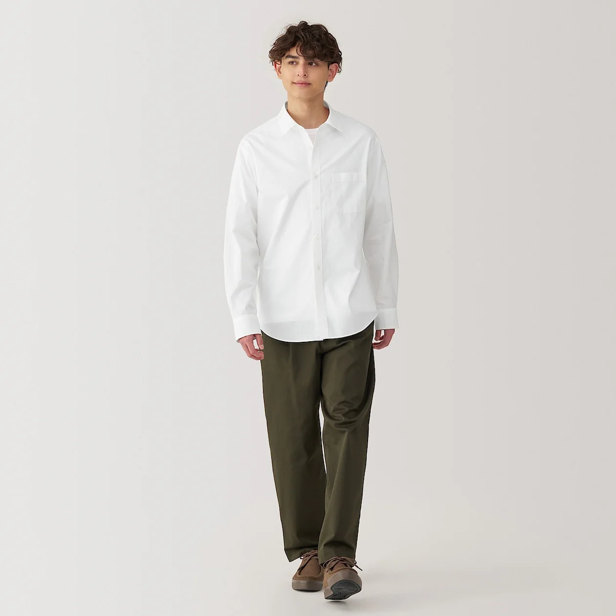 Washed Broadcloth 100% Cotton Long Sleeve Shirt - Image 18