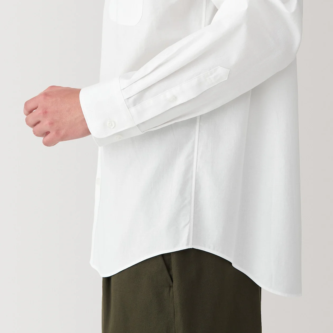 Washed Broadcloth 100% Cotton Long Sleeve Shirt - Image 22