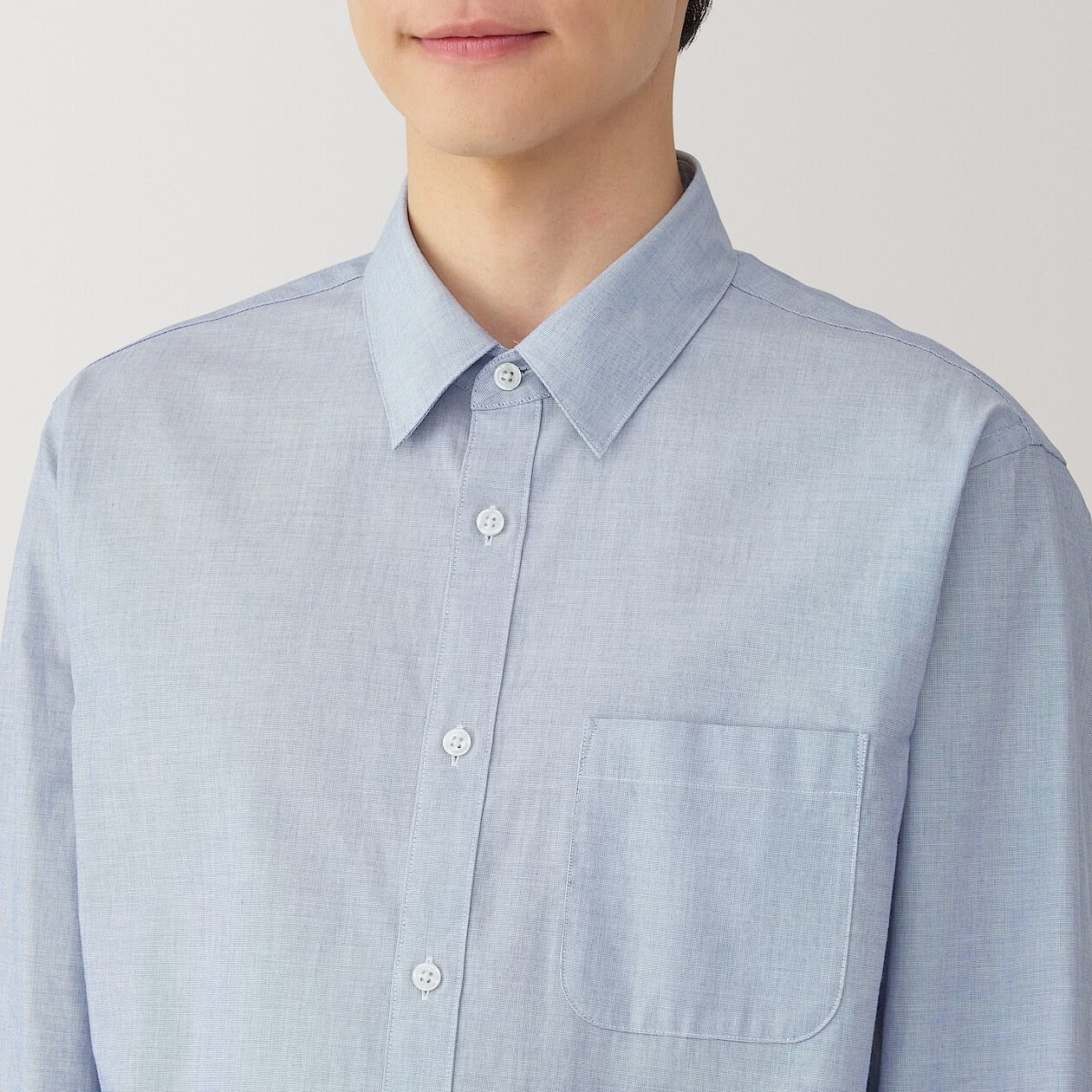 Washed Broadcloth 100% Cotton Long Sleeve Shirt - Image 29