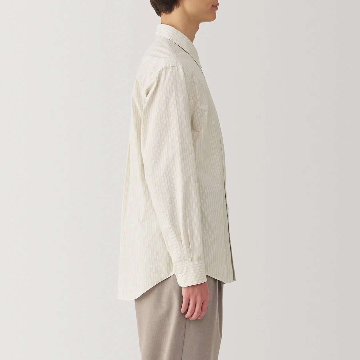 Washed Broadcloth 100% Cotton Long Sleeve Shirt - Image 3
