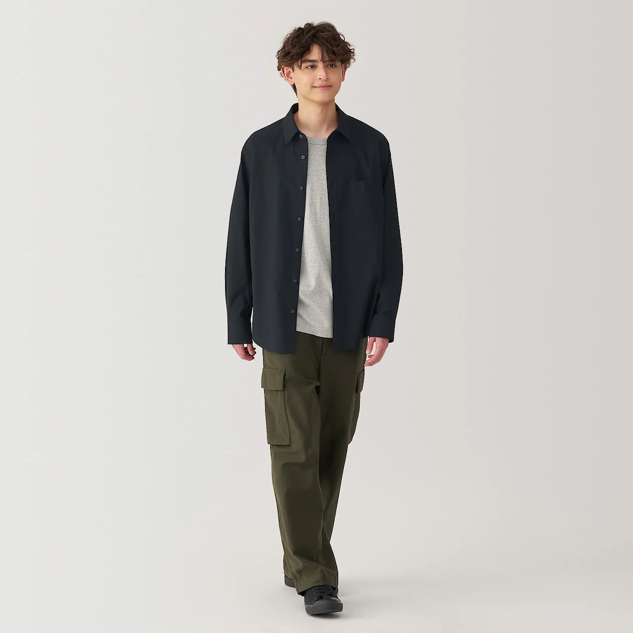 Washed Broadcloth 100% Cotton Long Sleeve Shirt - Image 34