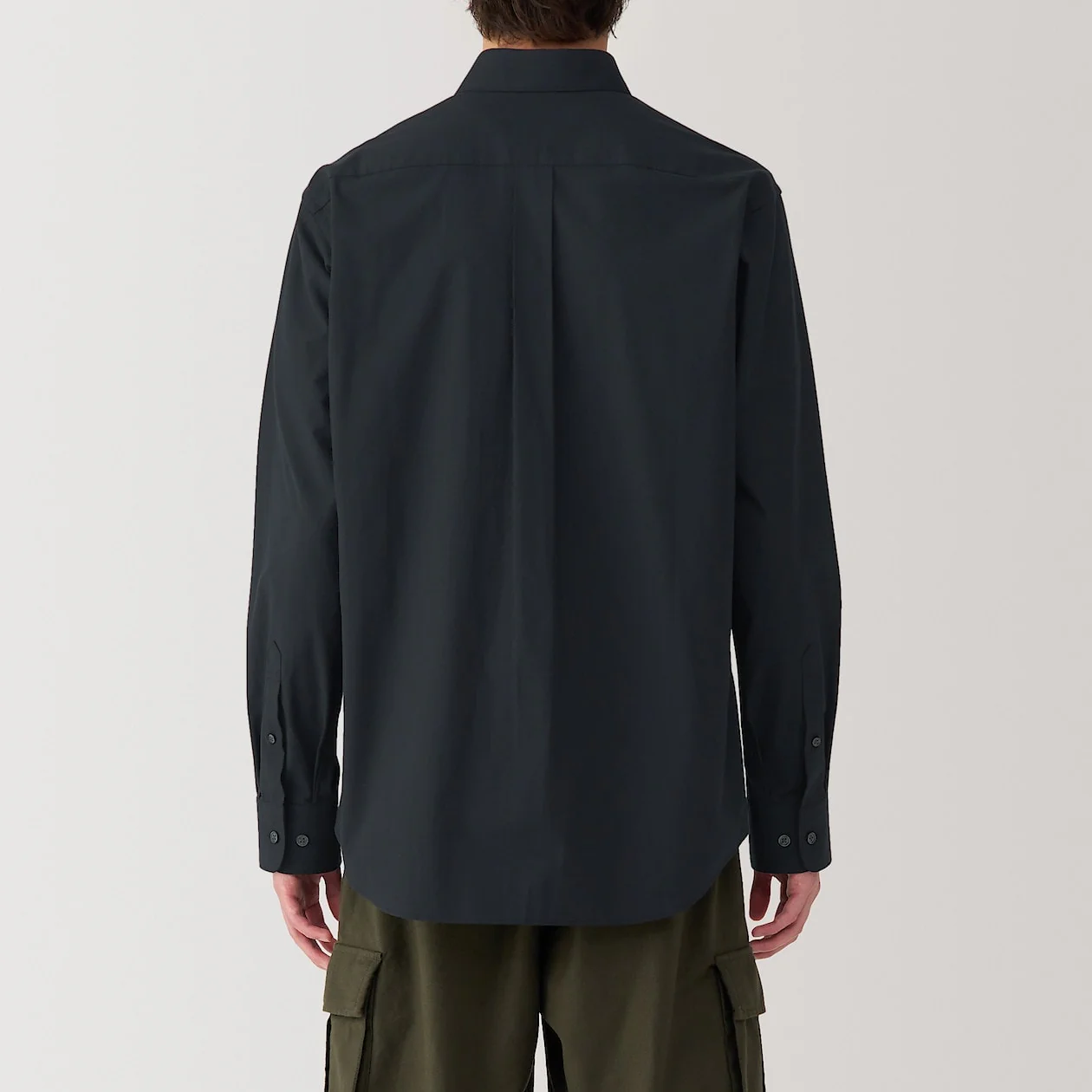 Washed Broadcloth 100% Cotton Long Sleeve Shirt - Image 36