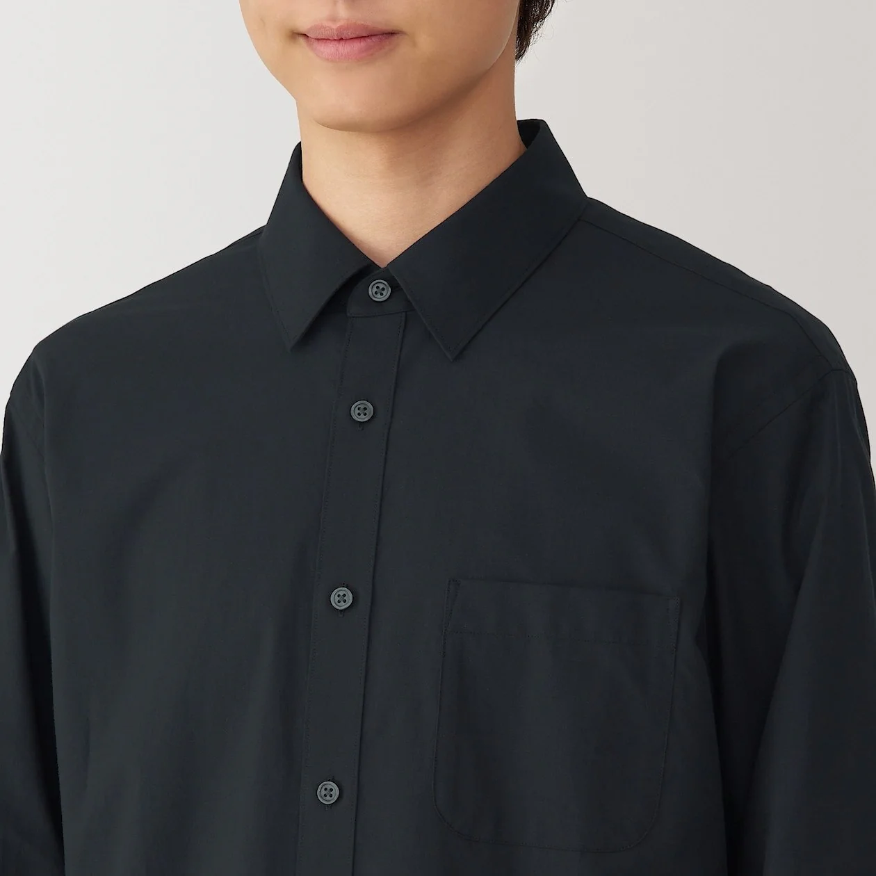 Washed Broadcloth 100% Cotton Long Sleeve Shirt - Image 37