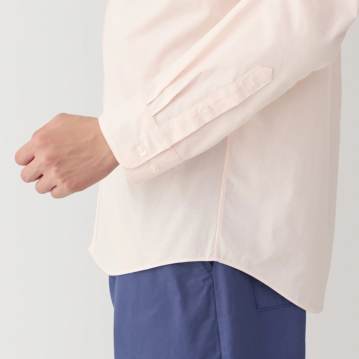 Washed Broadcloth 100% Cotton Long Sleeve Shirt - Image 46