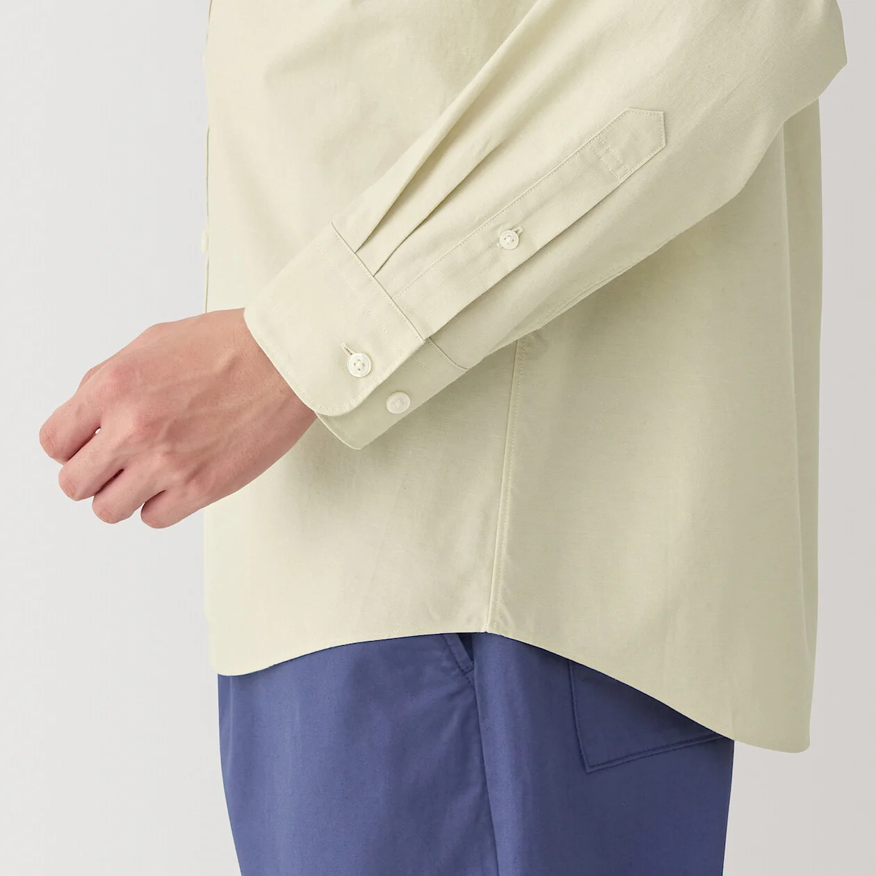 Washed Broadcloth 100% Cotton Long Sleeve Shirt - Image 54