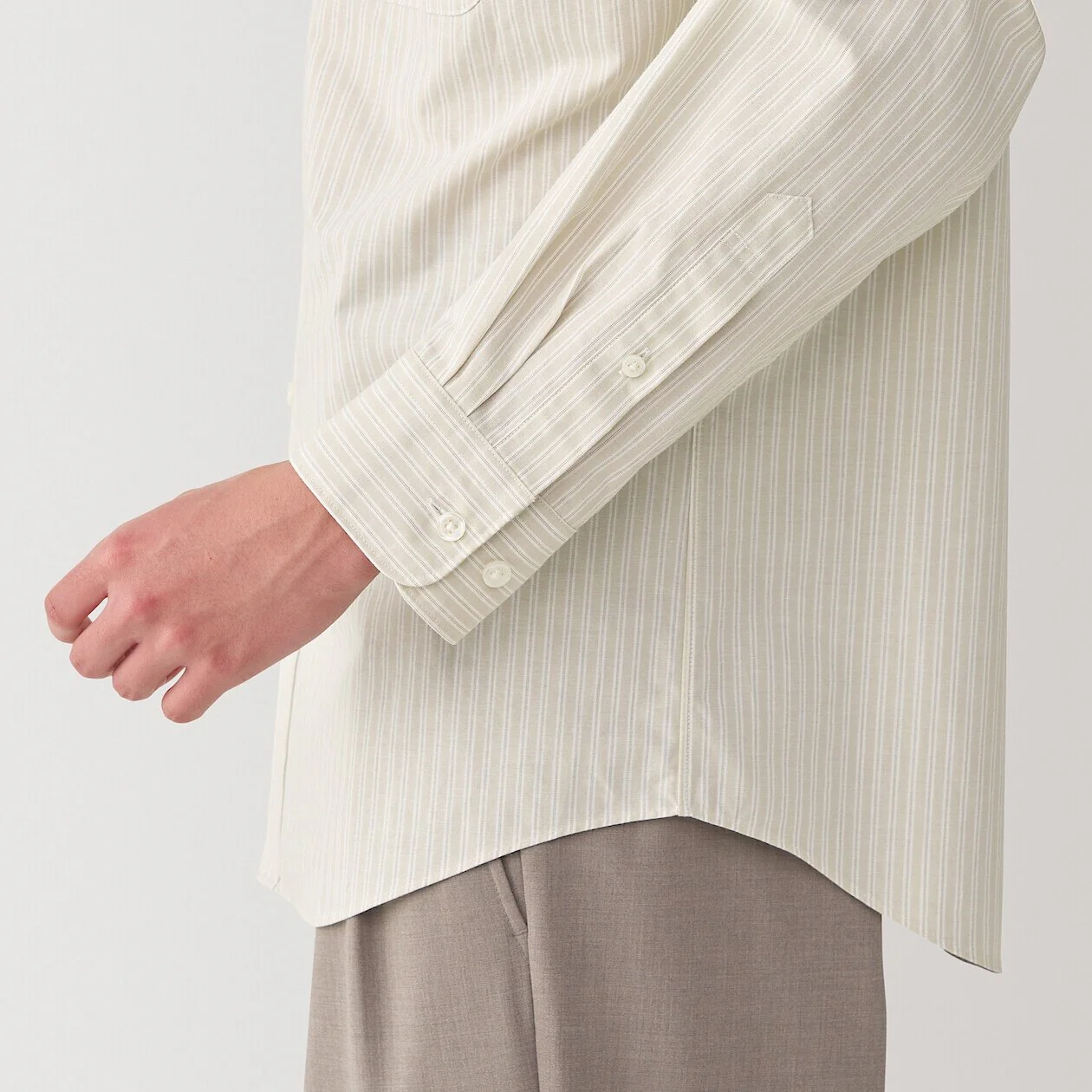 Washed Broadcloth 100% Cotton Long Sleeve Shirt - Image 6