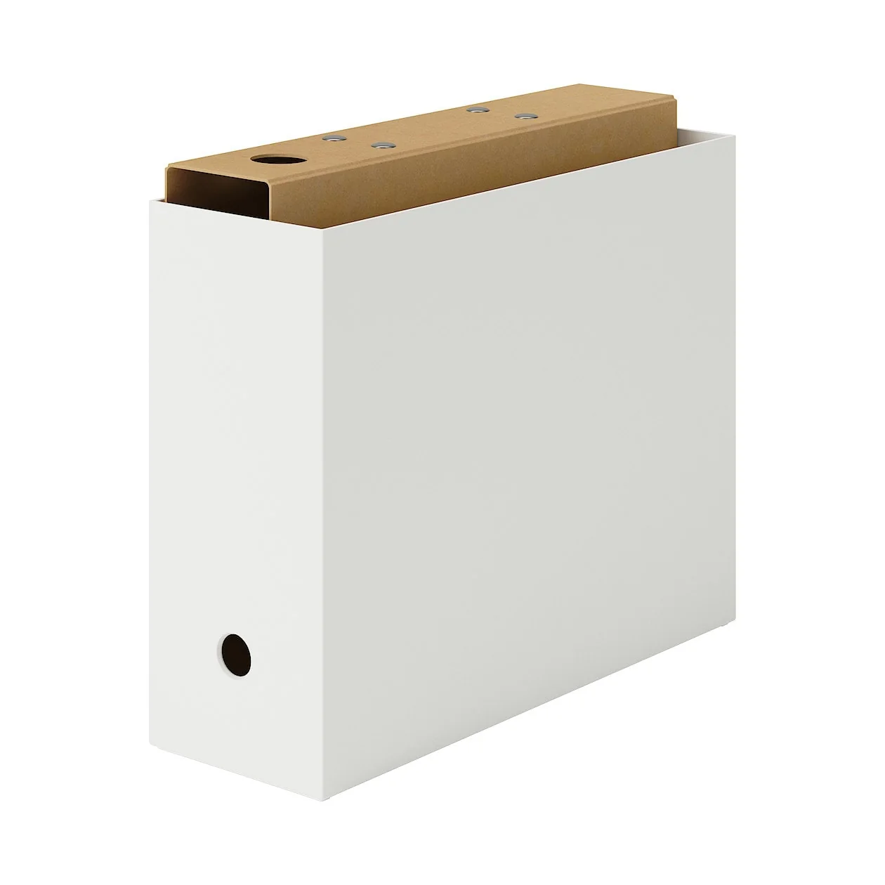 Polypropylene File Box - White Grey A4 - Image 5