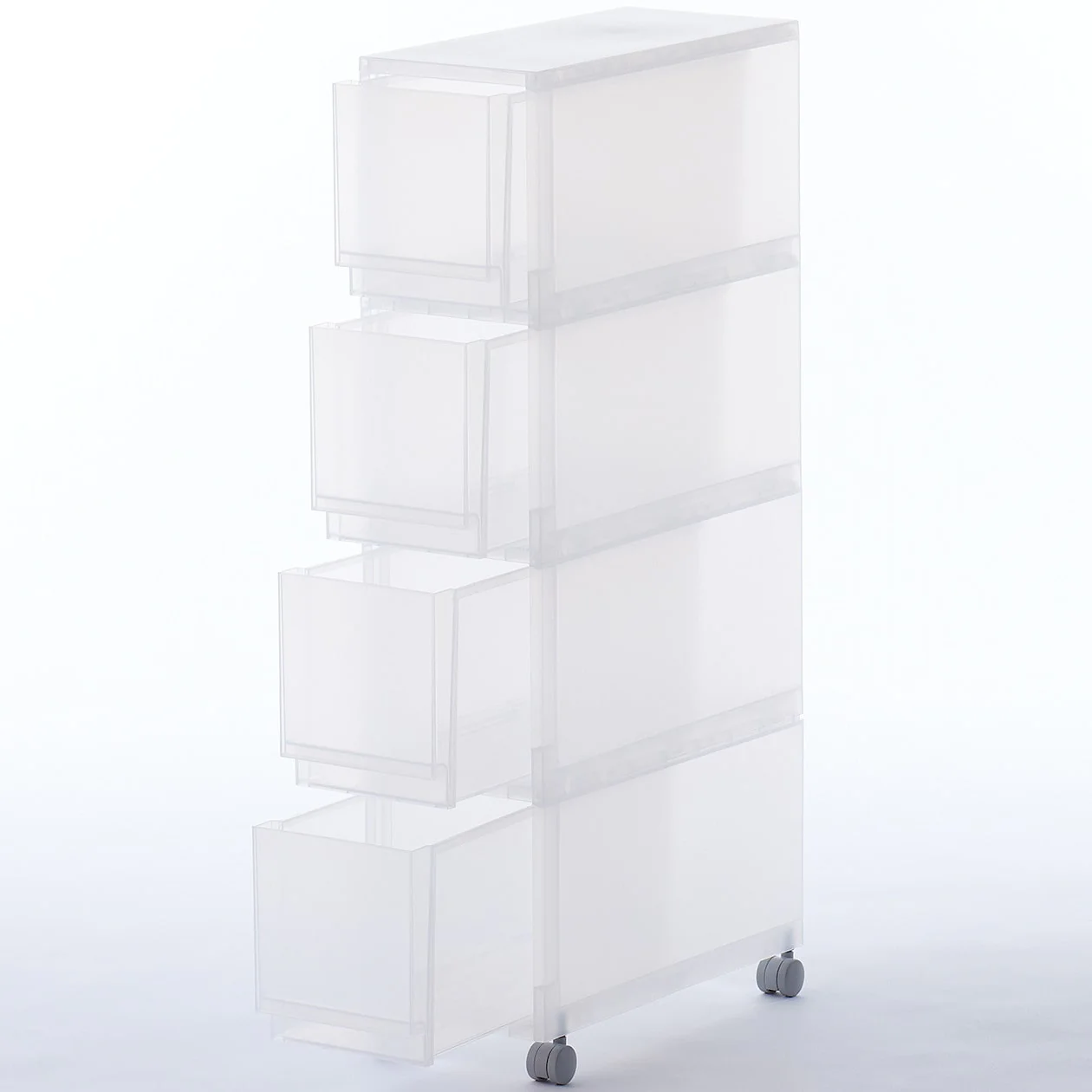 Polypropylene Shelf with Caster (4 Tier) - Image 3