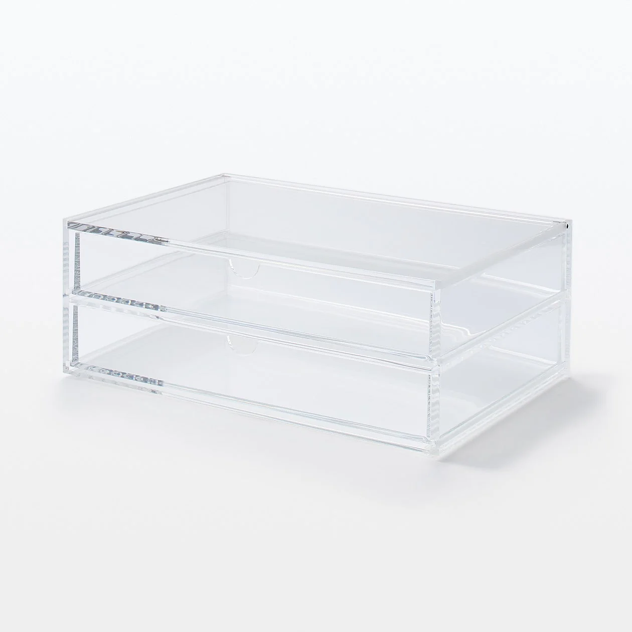 Stackable Acrylic Case 2 Drawers With Lid - Large - Image 4