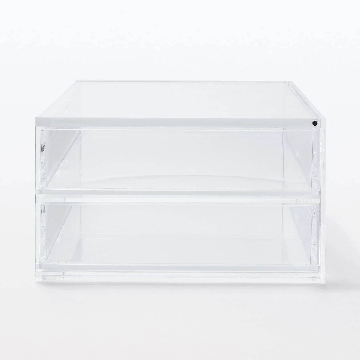 Stackable Acrylic Case 2 Drawers With Lid - Large - Image 6