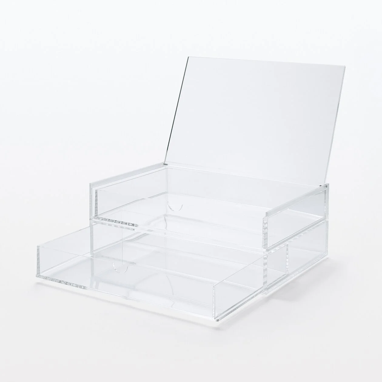 Stackable Acrylic Case 2 Drawers With Lid - Large - Image 7